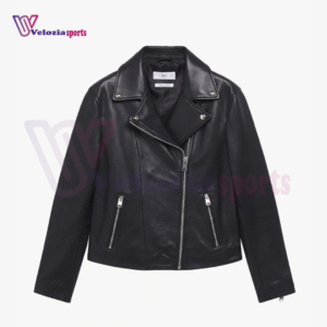 Leather Biker Jacket- lather jacket for her- black leather jacket